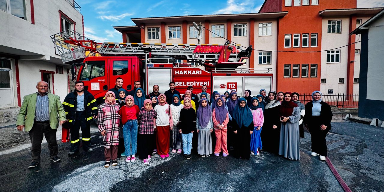 Hakkari'de yangın tatbikatı