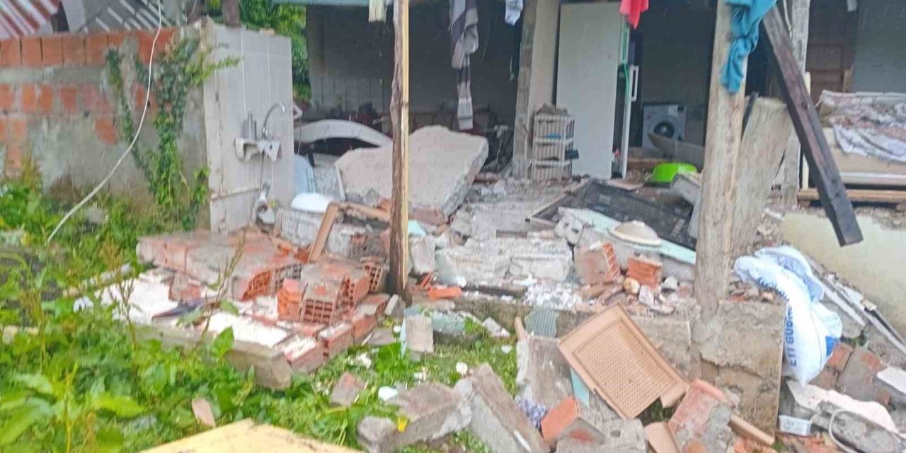 Trabzon’da tüp patlaması sonucu ev çöktü: 1 yaralı