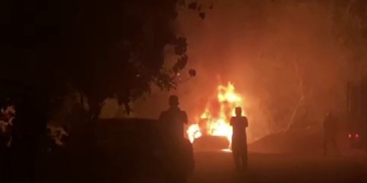 Otomobilin LPG tankı bomba gibi patladı
