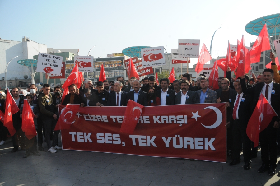 Cizre’de Aşiretlerden Teröre Lanet Mitingi