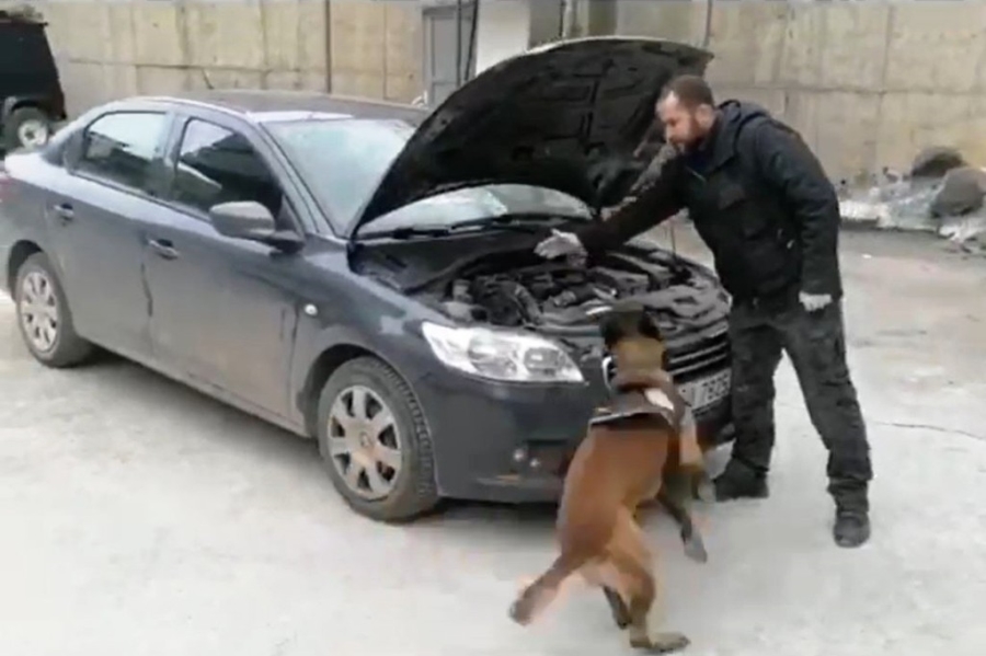 Şırnak’ta aracın motor kısmına saklanan uyuşturucuyu ‘Stark’ buldu