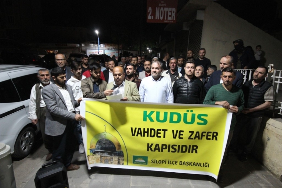 Silopi'den İsrail'in Mescid-i Aksa saldırısına protesto