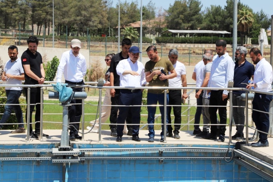 KAYMAKAM TUNÇ, İÇME SUYU ARITMA TESİSİNDE VE EKLENTİLERİNDE İNCELEMELERDE BULUNDU