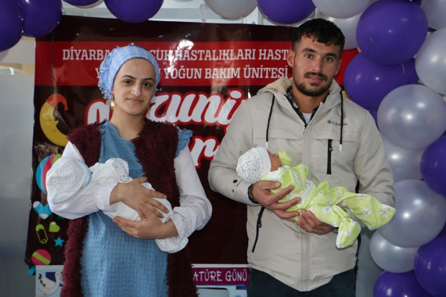 Diyarbakır’da ikiz prematüre bebekler hastaneden 'mezun' oldu  