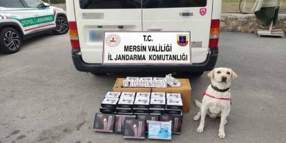 Minibüsteki gizli zulayı narkotik köpeği ortaya çıkardı