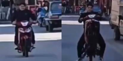 Motosikletin önünü kaldırmanın cezasını  41 bin TL ile ödedi